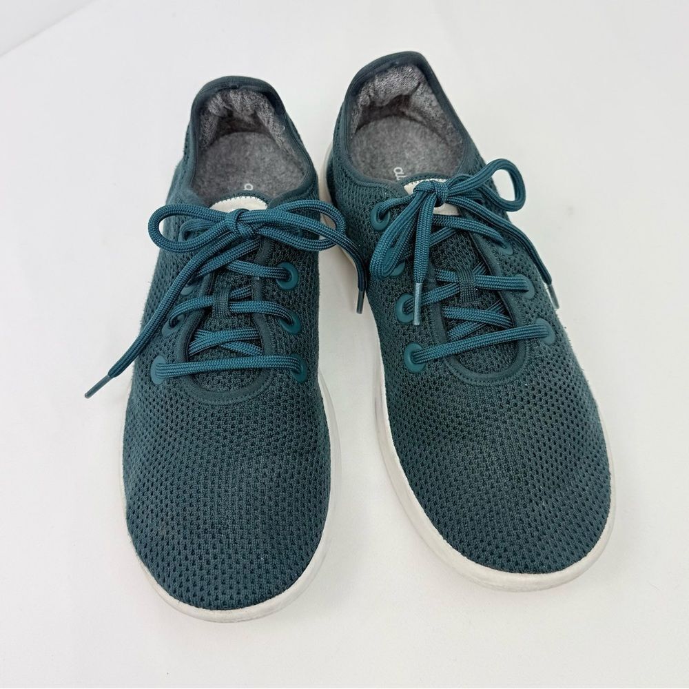 Allbirds Teal Green Breathable Mesh Mens Lace Up Sneakers